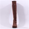Miss Elastic Hilary Platform Long Boot - Brown Suede
